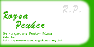 rozsa peuker business card